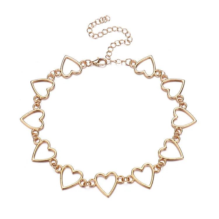 Collar de corazones